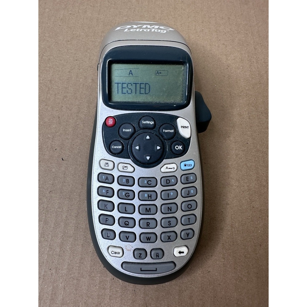 Dymo LetraTag Label Maker Thermal Printer Gray Black Handheld TESTED